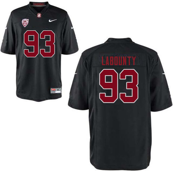 Men #93 Trey LaBounty Stanford Cardinal College Football Jerseys Sale-Black